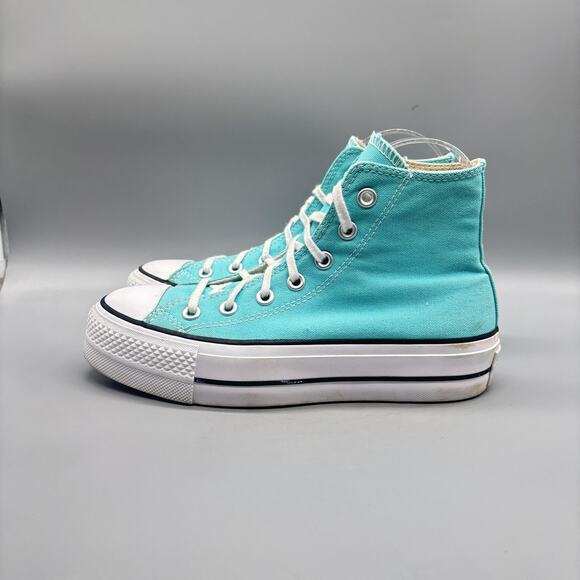 Converse Shoes Womens 6.5 Blue Chuck Taylor All Star High Top Platform Sneakers - Picture 4 of 9